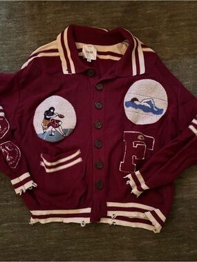 FOUND Varsity Cardigan Sweater